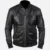 Bomia Ma-1 Black Leather Bomber Jacket