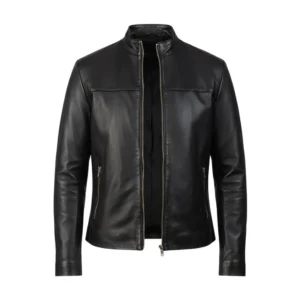 Adornica Black Leather Biker Jacket