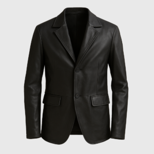Alyson Black Leather Blazer
