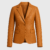 Cora Quilted Brown Leather Blazer