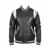 Dantee Black Leather Varsity Jacket