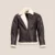 Francis B-3 Distressed Black Leather Bomber Jacket