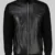 Air Rolf Black Leather Bomber Jacket