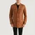 Ray Cutler Tan Brown Leather Blazer – front view showing tailored fit, genuine tan brown leather and structured shoulders