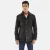 Leo Black Leather Coat – front view showing genuine black leather, long tailored silhouette and clean lines