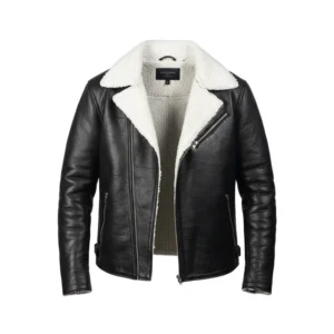 Allaric Alley Black Leather Biker Jacket