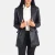 “Marilyn Black Leather Blazer with premium black leather, structured fit, notch lapels, button-front closure, and functional pockets for chic style.”