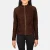 Rumella Mocha Suede Biker Jacket – front view showing soft mocha suede, asymmetrical zipper and biker silhouette