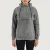 Zest Grey Hooded Suede Pullover Jacket – front view showing soft grey suede, relaxed fit and drawstring hood
