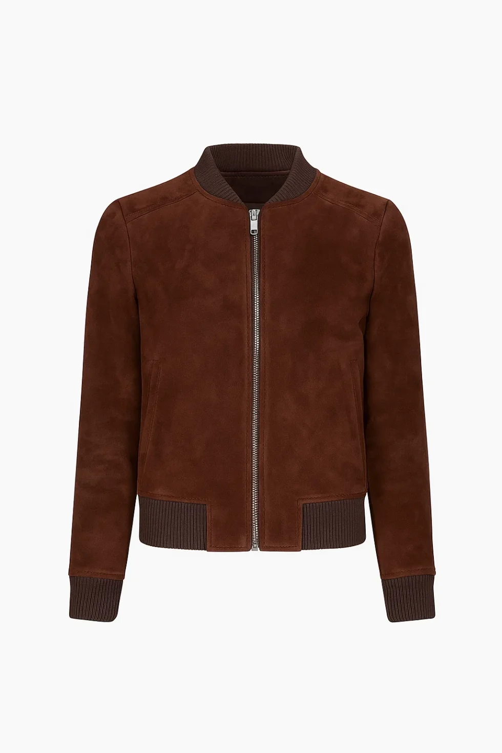 Bliss Brown Suede Bomber Jacket