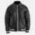 Cooper Black Leather Varsity Jacket