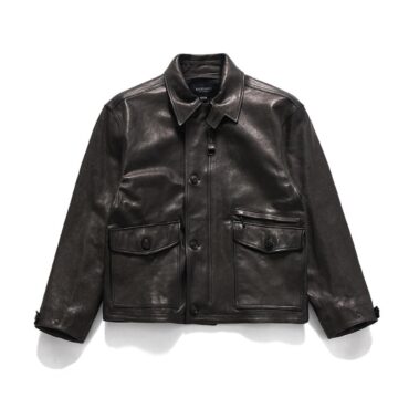 Columbus Black Leather Bomber Jacket