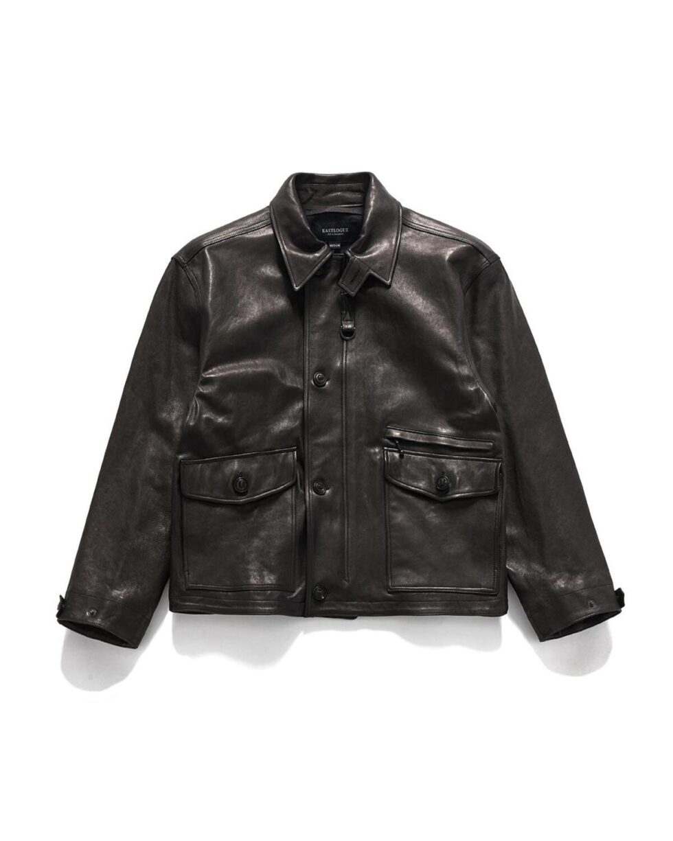 Columbus Black Leather Bomber Jacket