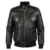 Agent Shadow Black Leather Bomber Jacket