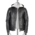 Baston Black Hooded Leather Bomber Jacket