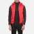 “Fuston Red Hooded Puffer Vest with insulated puffer design and bold red finish”