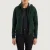 “Rebella Green Hooded Suede Bomber Jacket with premium suede and hooded bomber design”