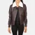 Stella G-1 Maroon Leather Bomber Jacket front view removable collar