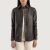 Zenith Brown Leather Shirt Jacket – front view showing shirt-style collar, button front and rich genuine brown leather