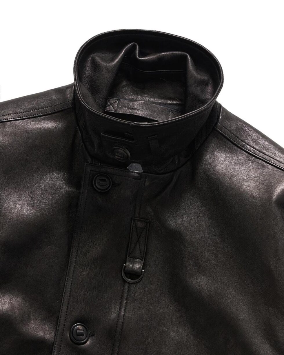 Columbus Black Leather Bomber Jacket