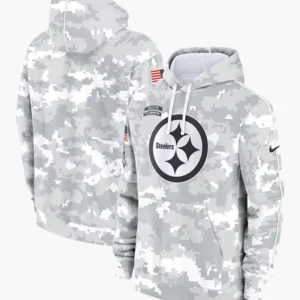 2024 Pittsburgh Steelers Arctic Camo Salute to Service Hoodie