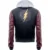 Justice League Barry Allen Flash Leather Jacket With Fleece Hoodie