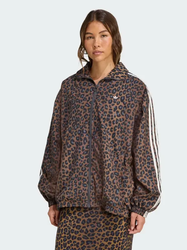 Adidas Leopard Firebird Oversized Track Jacket