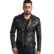 Armand Black Leather Biker Jacket