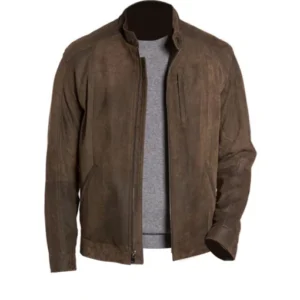 Mens Suede Moto Jacket