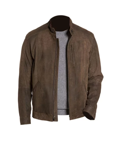 Mens Suede Moto Jacket