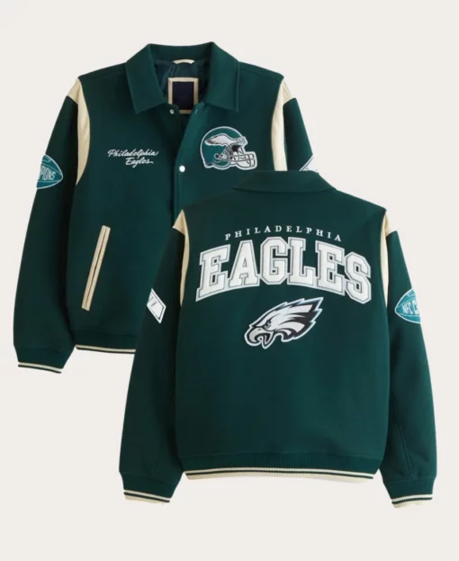 NFL Philadelphia Eagles Abercrombie Varsity Bomber Jacket