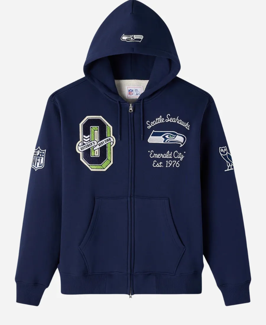 OVO Seattle Seahawks Waffle Lined Hoodie