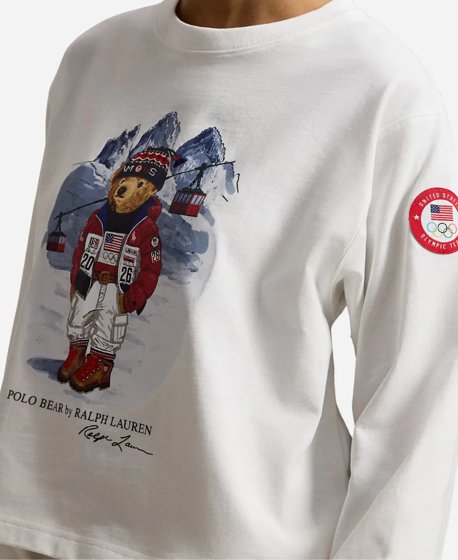 Team USA 2026 Polo Bear Long-Sleeve T-Shirt