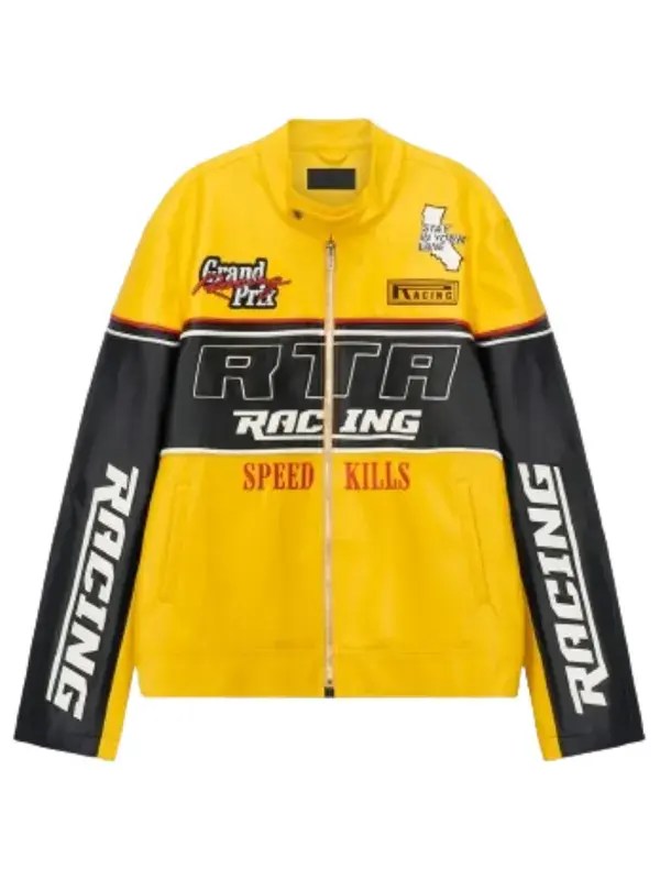 RTA Racing Yellow Leather Jacket