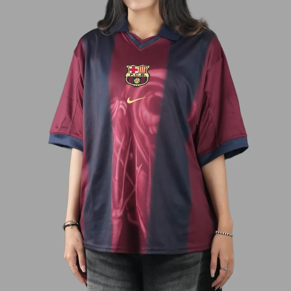 Travis Scott x Nike x FC Barcelona Retro 2000/01 Home Skeleton Jersey