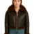 Women’s Brown Leather Shearling Jacket