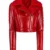 Women’s Asymmetrical Lainey Red Shearling Leather Jacket