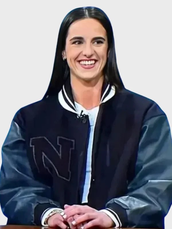 SNL Caitlin Clark Black Varsity Jacket