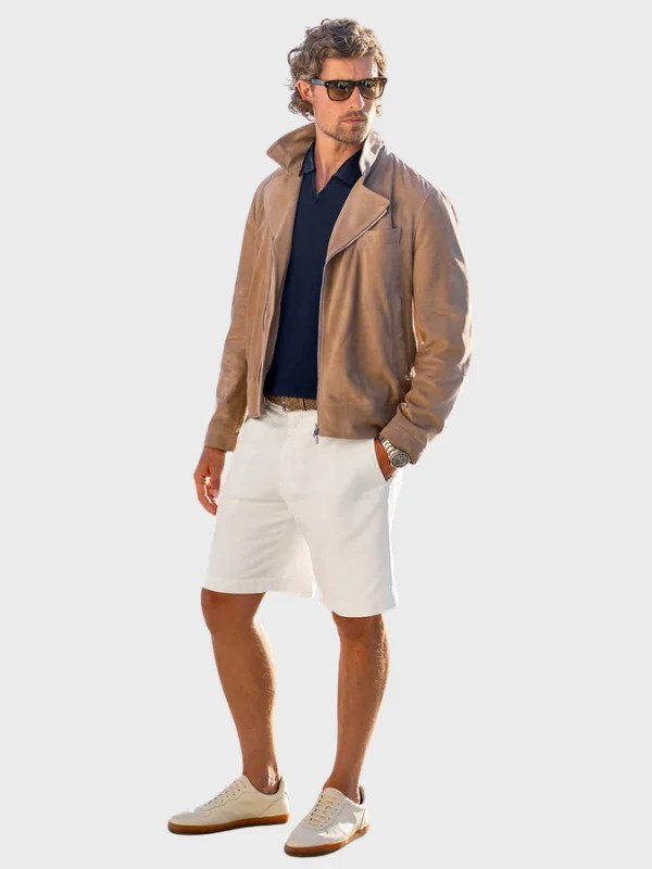 Mens Suede Moto Jacket