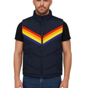 70s Men’s Blue Puffer Vest