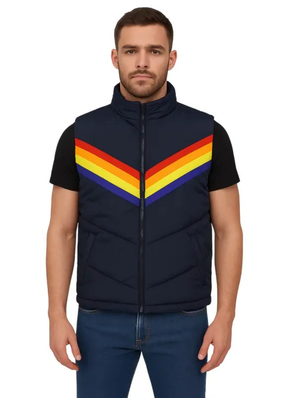70s Men’s Blue Puffer Vest