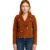 WomenBrown Suede Biker Jacket