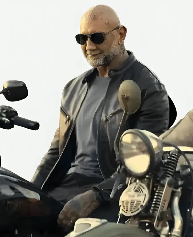 The Wrecking Crew 2026 Dave Bautista Leather Jacket