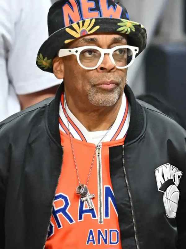 Hawks vs Knicks Gameday Spike Lee NY Knicks Black Jacket