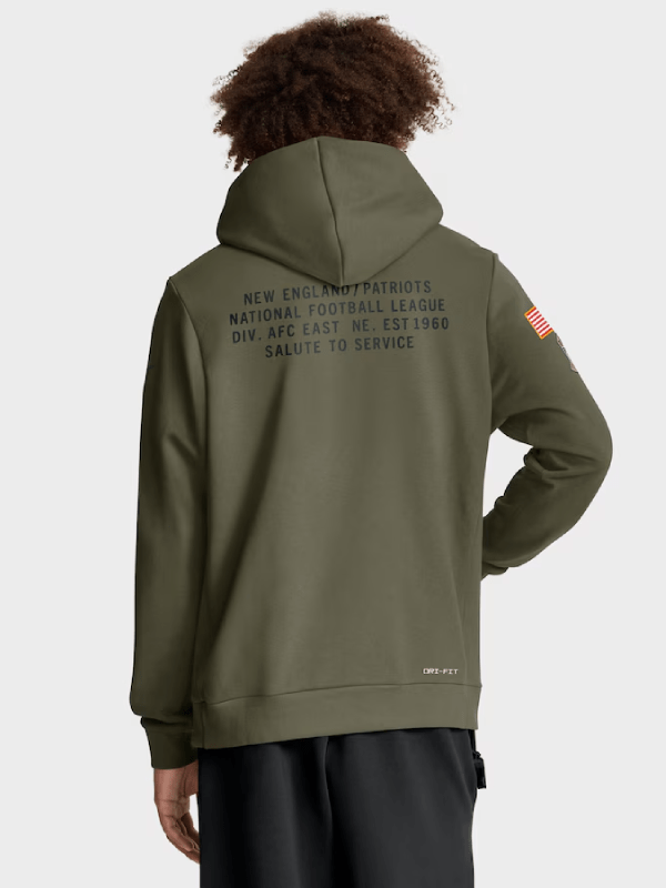 New England Patriots 2025 Salute To Service Hoodie