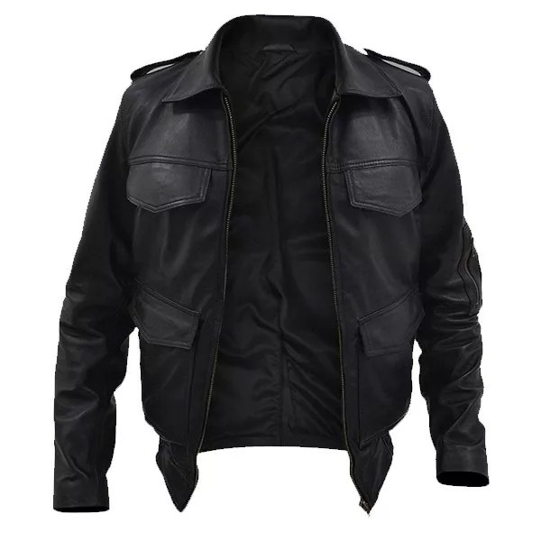 German Military Surplus Police Leather Jacket