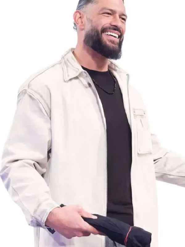 Street Fighters Event 2026 Roman Reigns Denim Zipper Shirt