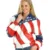 Womens American Flag Leather Jacket