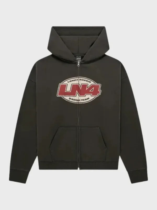 Lando Norris Charcoal Zip Hoodie