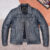 Men’s Black Distressed Real Leather Trucker Jacket